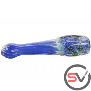 DOUBLE BOWL ICE CUBE HAND PIPE 6inch 3CT/PK